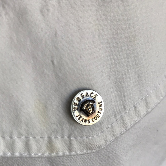 Versace 💎Men's White Shirt Long Sleeves XL /US:M - Picture 4 of 8